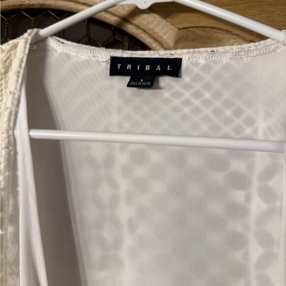 NWT Tribal Cream Crochet Women's Jacket - Picture 3 of 4